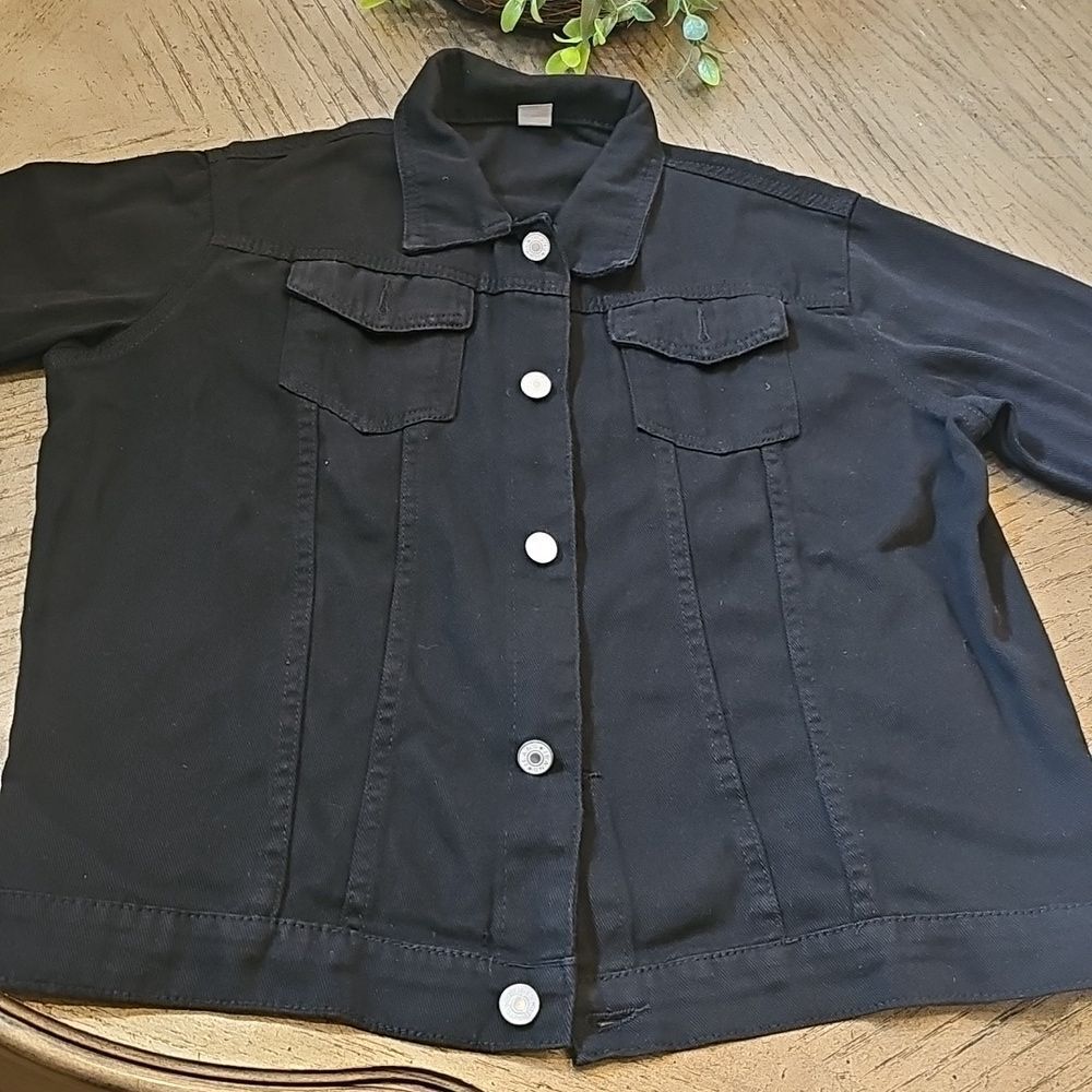 Classic Black Denim Jacket XL